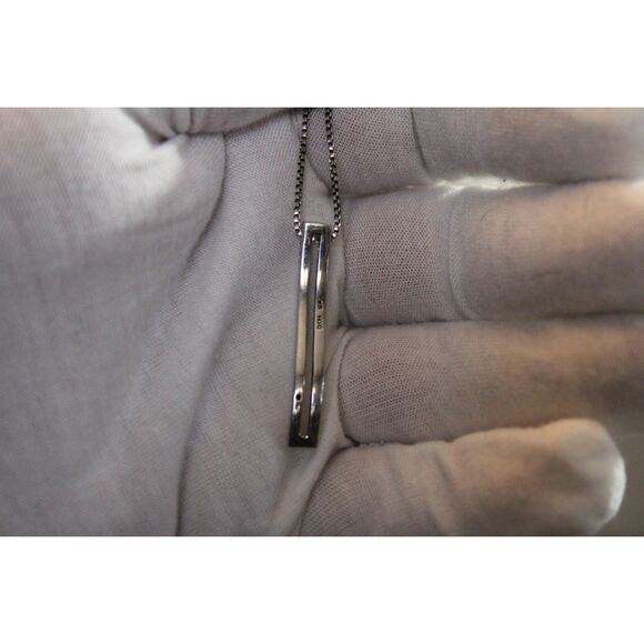 *925* Sterling Silver Hot Diamonds Marked Diamond Pendant Necklace - Picture 8 of 10